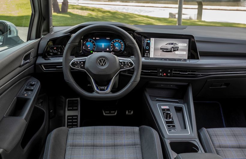 VW Golf GTE interior dashboard and display