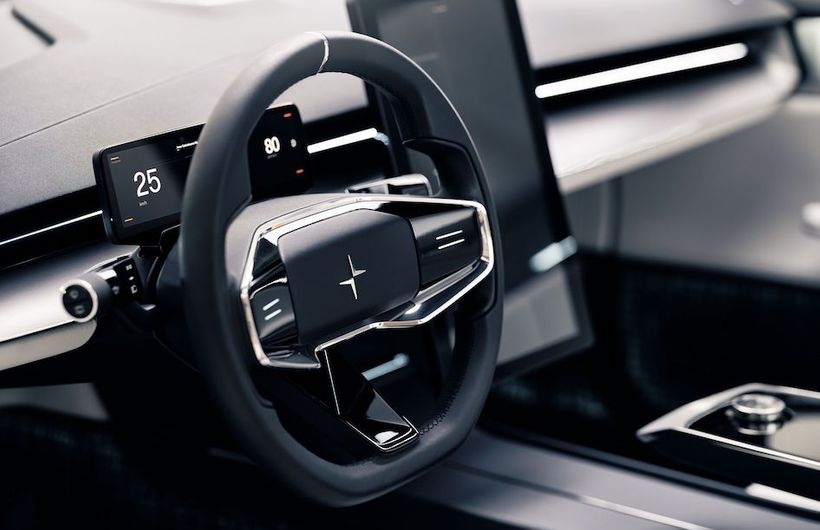 Polestar Precept electric concept car interior dashboard and display
