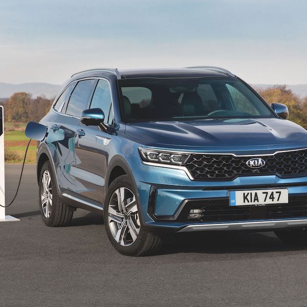 Kia Sorento PHEV plugged into charger