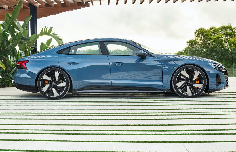 Audi e-tron GT electric exterior side parked