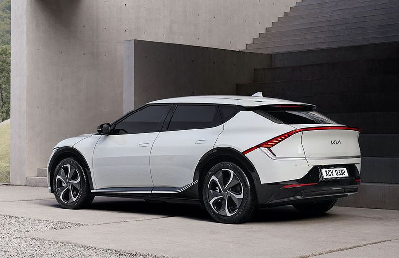 Kia EV6 family hatchback electric car exterior side