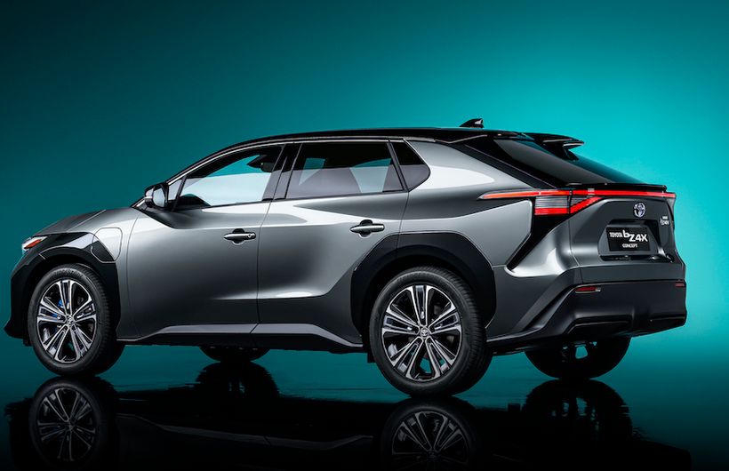 Toyota BZ4X CONCEPT rear 3/4 static in studio