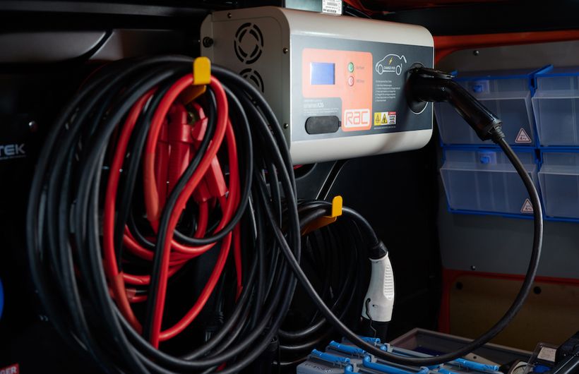 RAC van built in charge unit for electric cars