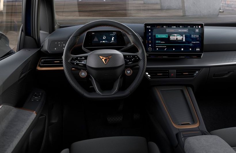 Cupra born, interior, copper