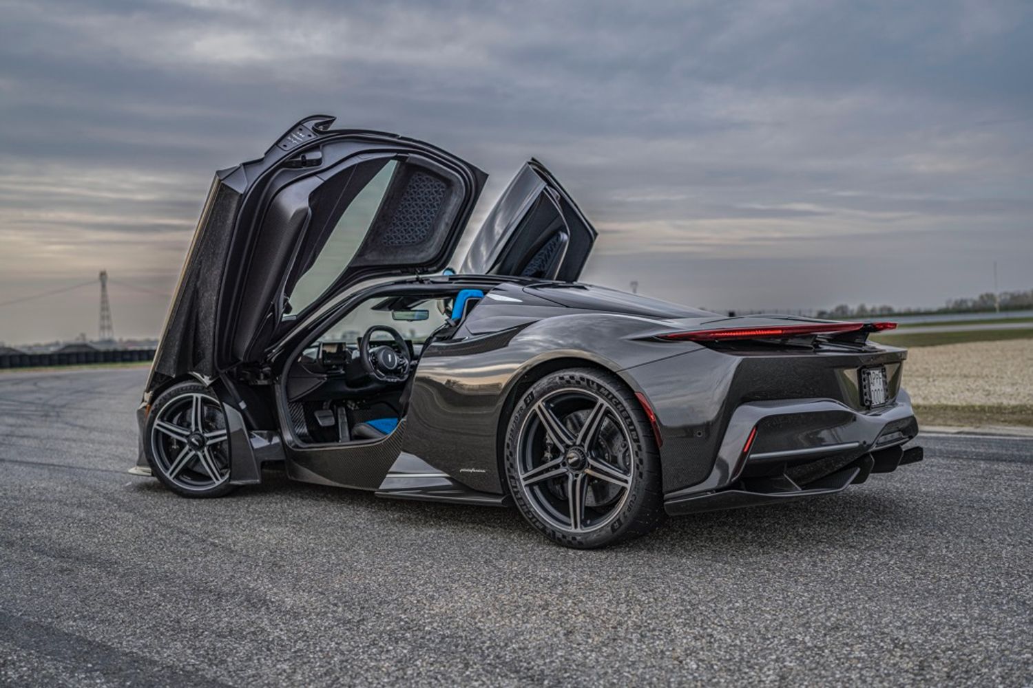 Pininfarina Battista, doors open, rear side view