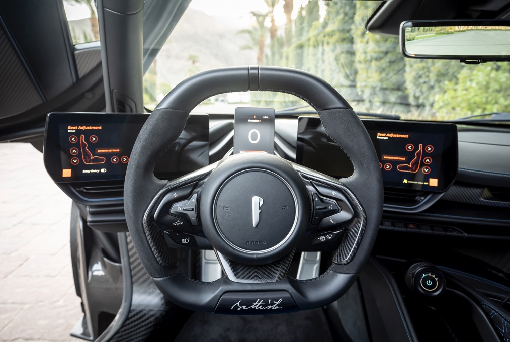 Pininfarina Battista steering wheel and instruments