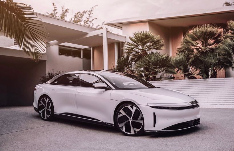 Lucid Air front three quarters