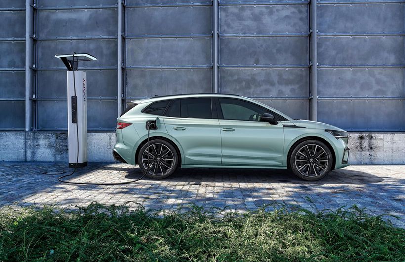 ŠKODA, Enyaq, green, action, charging, DC rapid, Ionity