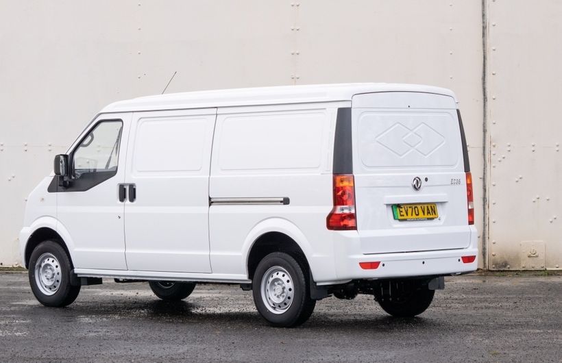 DFSK EC35 electric van, rear three-quarters