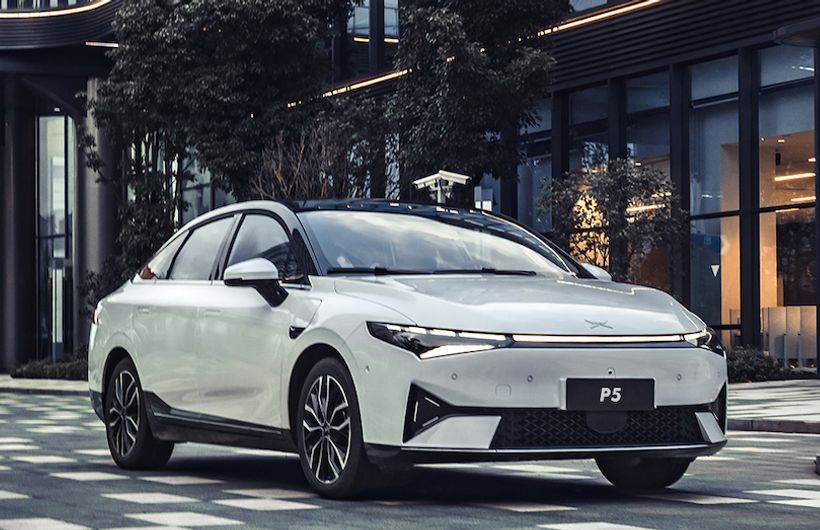 XPENG P5 front static, Euro version