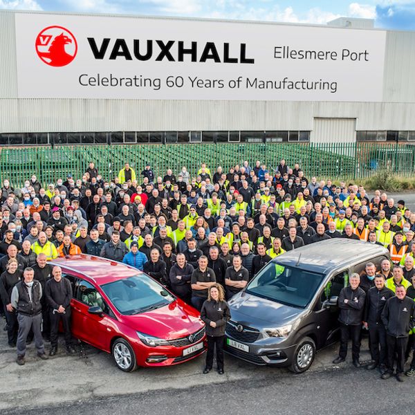 Vauxhall Ellesmere port plant workforce on final day of Astra production