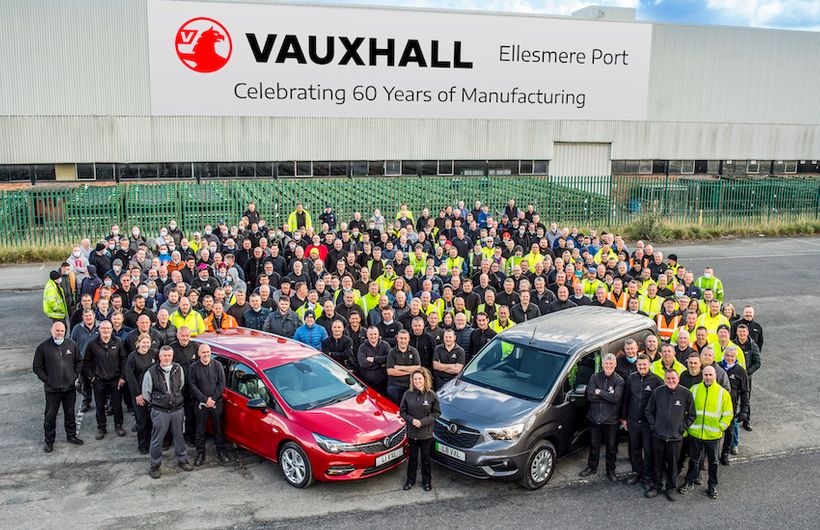 Vauxhall Ellesmere port plant workforce on final day of Astra production