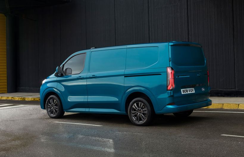 Ford E-Transit Custom, Ford electric van, blue