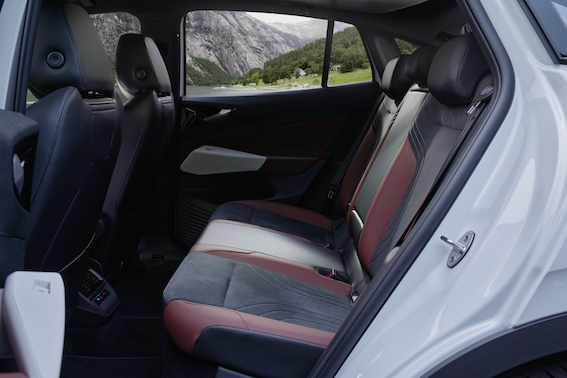 View of backseats space and rear of front seats