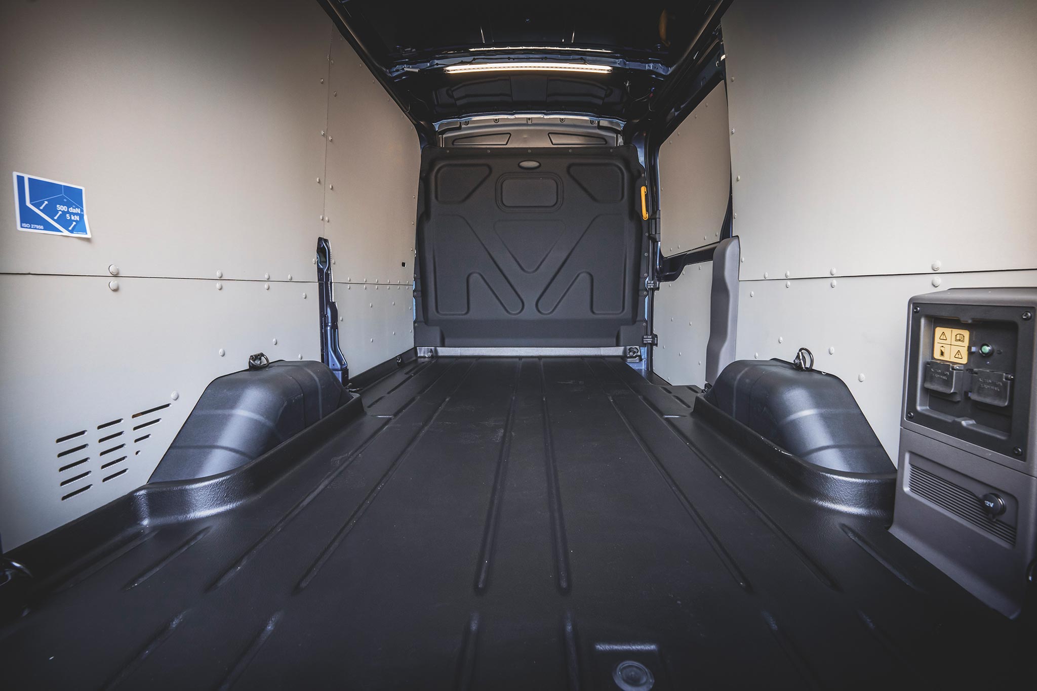 Ford E-Transit loading bay through doors