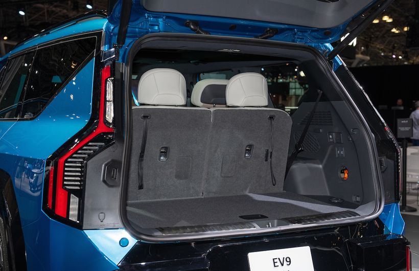 Kia EV9 boot space with rear seats